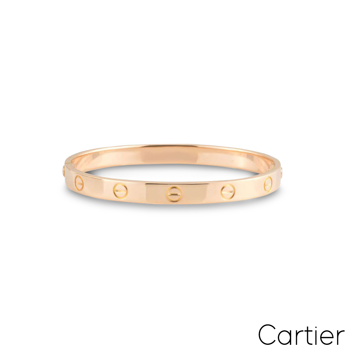 Cartier Rose Gold Plain Love Bracelet Size 21 B Rich Diamonds